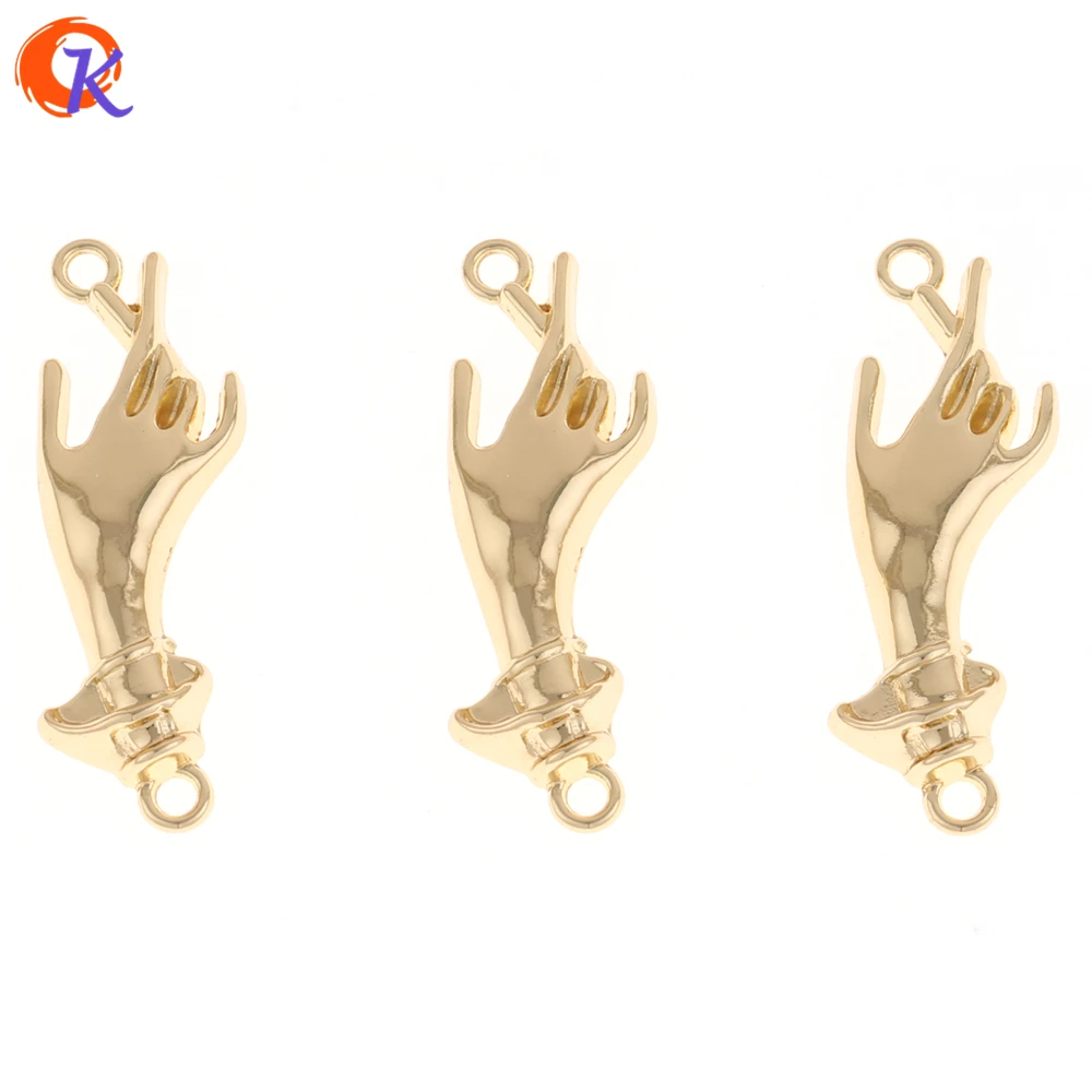

Cordial Design 50Pcs 15*45MM Jewelry Accessories/DIY Earrings/Gold Palm Shape/Earrings Base Making/Hand Made/Earring Findings