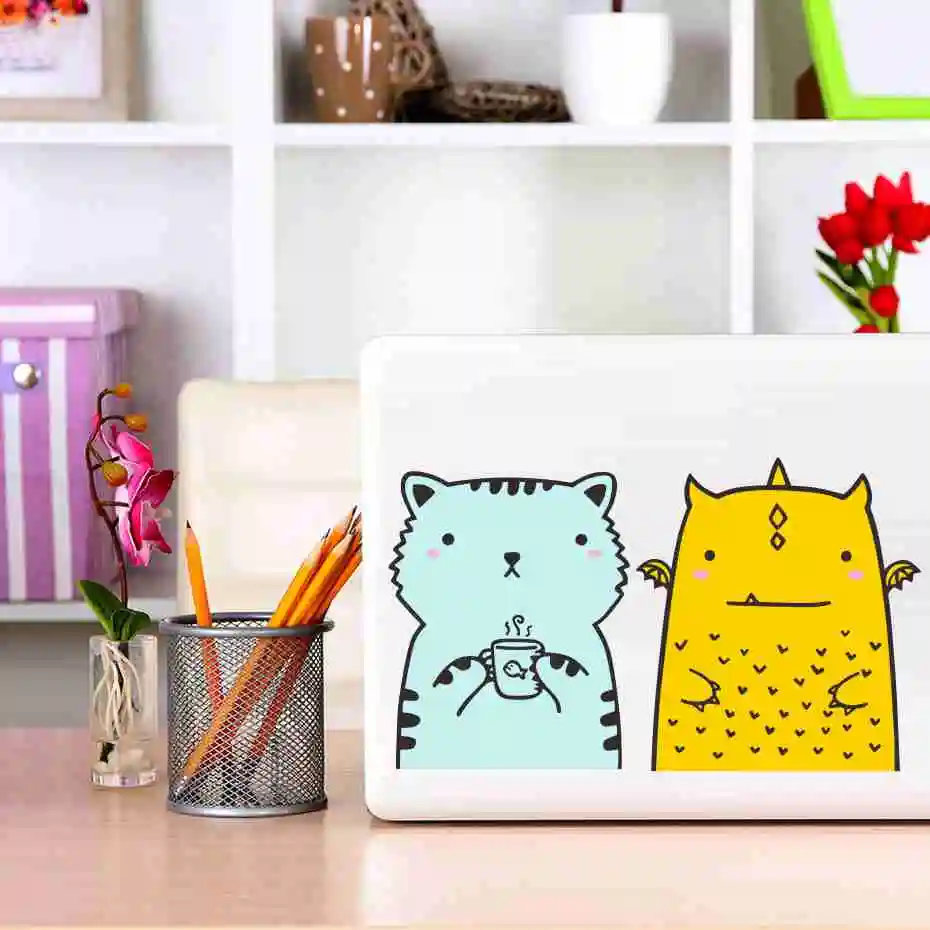 Cartoon Little Cute Unicorn Animals Decals Vinyl Window Door Laptop Sticker For Bedroom Home Decor Removable Wallpaper Art Mural (2)