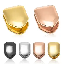 Nova marca quente ouro rosa cor preta pequeno único dente boné sorriso hip hop dentes grill presente