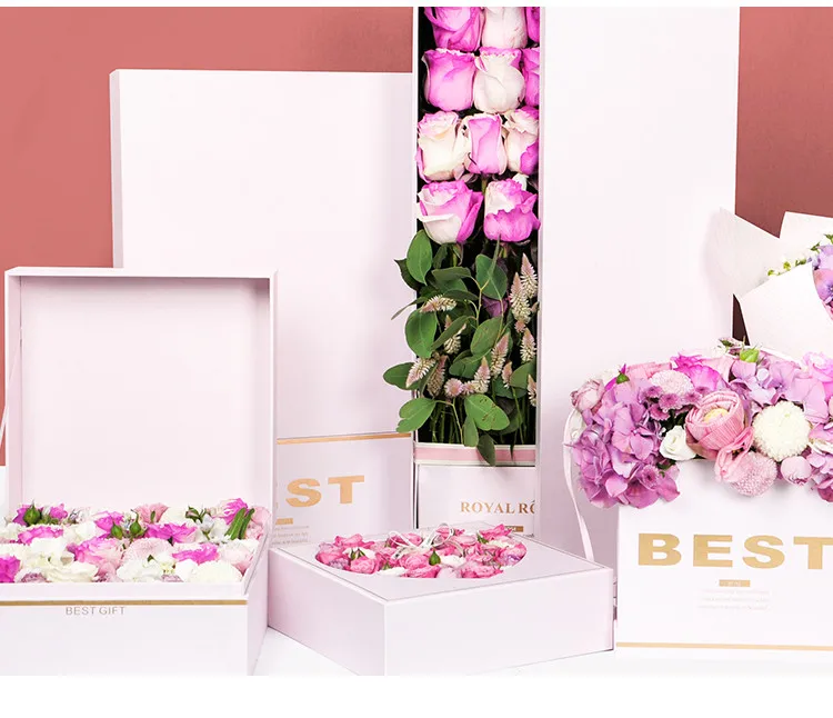Квадратные бумажные подарочные упаковочные коробки, специальный сюрприз Свадьба День святого Валентина цветок коробка