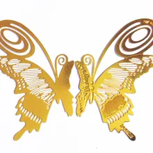 Золотая Бабочка эстетика креативная Выгравированная металлическая Закладка 2 шт./упак. канцелярские принадлежности 18 к позолоченные закладки Обучающие товары