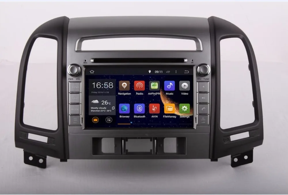 Excellent 2018 7inch 4G LTE 1024*600 octa core Android 8.0! car multimedia DVD player Radio GPS FOR HYUNDAI SANTA FE 2006 2007 2008 - 2012 0