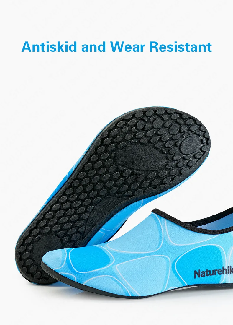 Naturehike Размер L уличная быстросохнущая обувь для плавания Ультралегкая водонепроницаемая обувь Защитные носки для ног пляжная противоскользящая обувь для мужчин и женщин