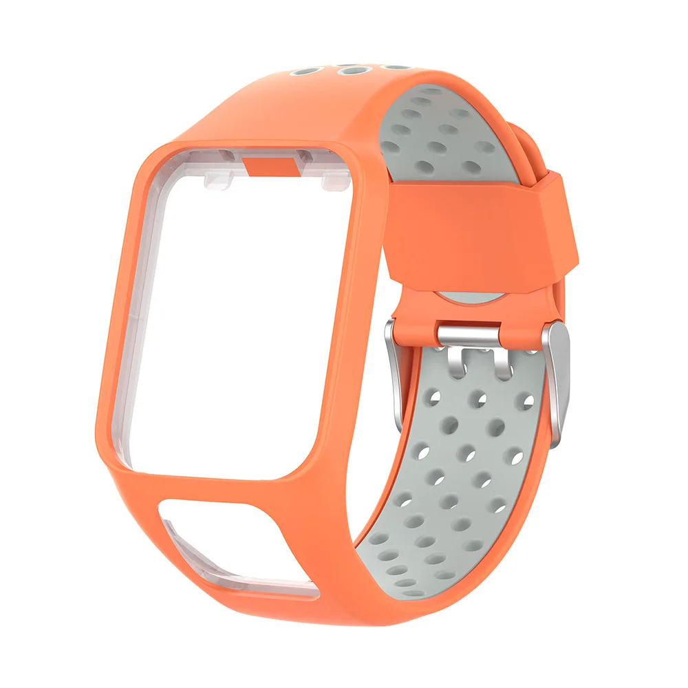 Для TomTom Runner 2 3 Spark 3 сменный силиконовый ремешок дышащая повязка аксессуары для спортивных часов - Цвет: Оранжевый