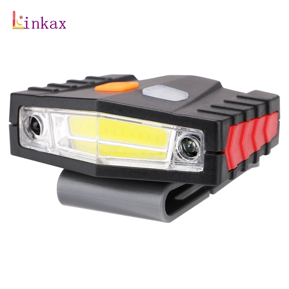 

COB LED Induction Hat Clip Lights Headlight Fishing Touch Sensor Headlamp USB Charging Cap Head Lantern Clip On Head Torch