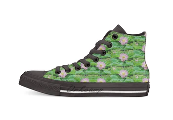 

Lotus Flower Beauty Casual High Top Canvas shoes sneakers For Drop shipping