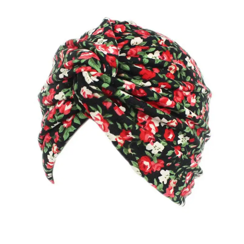   Women Caps Summer Fashion Ladies Comfortable Floral Cancer Chemo Hat Beanie Scarf Turban Head Wrap Cap F#J14 (13)