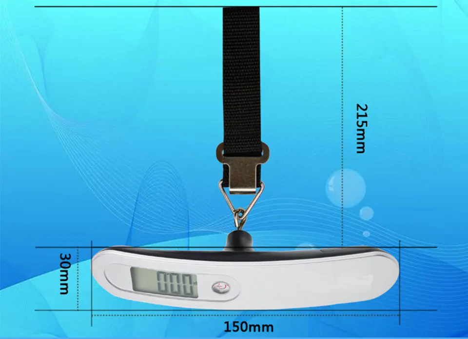 Высокоточные багажные весы с ЖК-подсветкой 50 кг дорожные портативные электронные весы для чемоданов сумка мини подвесные весы ручные