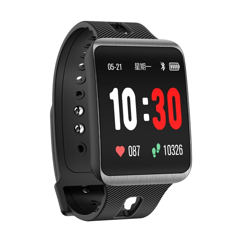 Gt98 Curved Screen Smart Watch Men Heart Rate Monitor 15 Day Standby Fitness Bracelet Activity Tracker Replaceable Strap