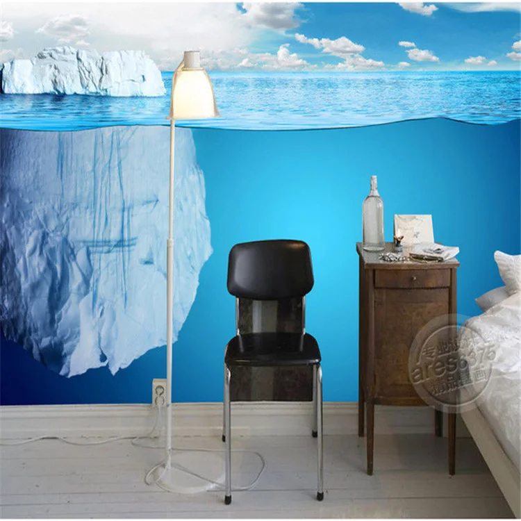 

Modern 3D iceberg Wallpaper Seascape Photo Wallpaper Custom Mural Painting Large Wall Art Room Decor Kid's Bedroom Study room
