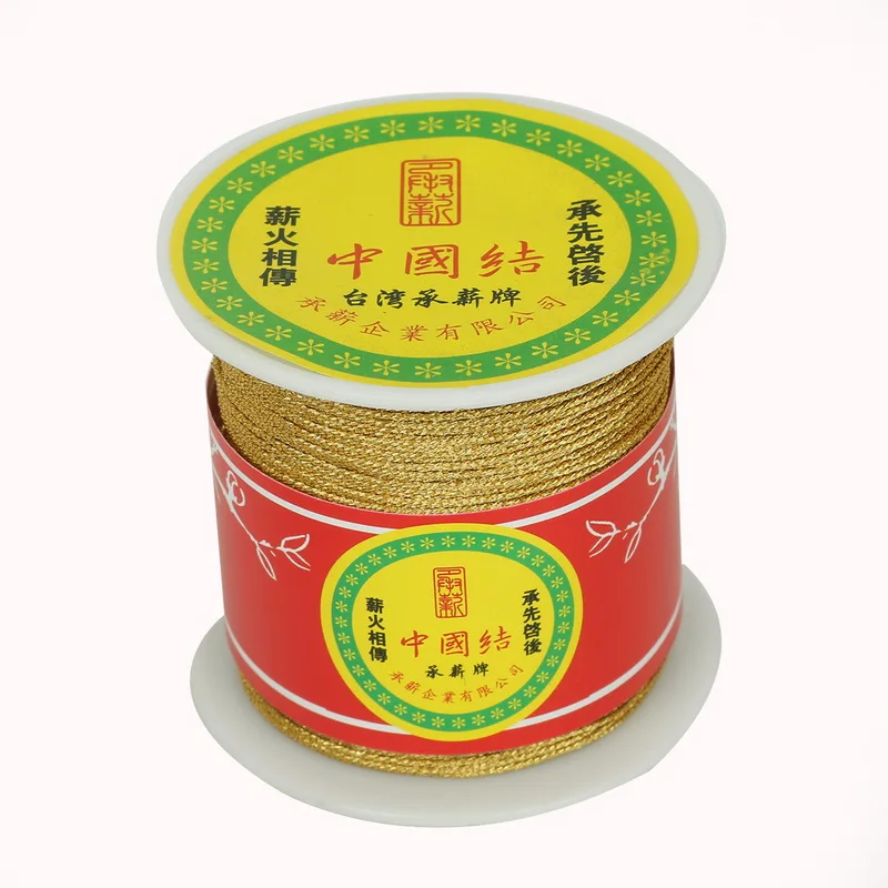 ! 0.5mm/1mm Gold/Silver Color Cord Chinese Knot Cord Macrame Rope Decorative Sewing Thread String DIY Apparel Craft
