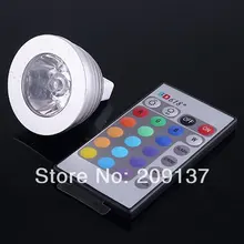 MR16 4 Вт RGB LED лампа Spotlight 16 с изменяемым цветом+ ИК-пульта дистанционного управления