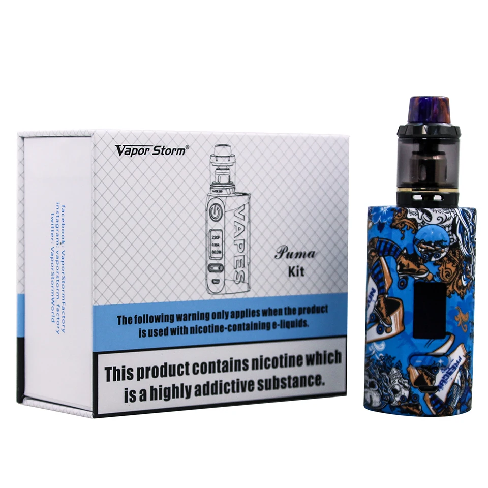 Original Vapor Storm Storm230 mod with Hawk atomzier Puma Kit ByPass VW storm 230W vape vaper Electronic Cigarette Kits