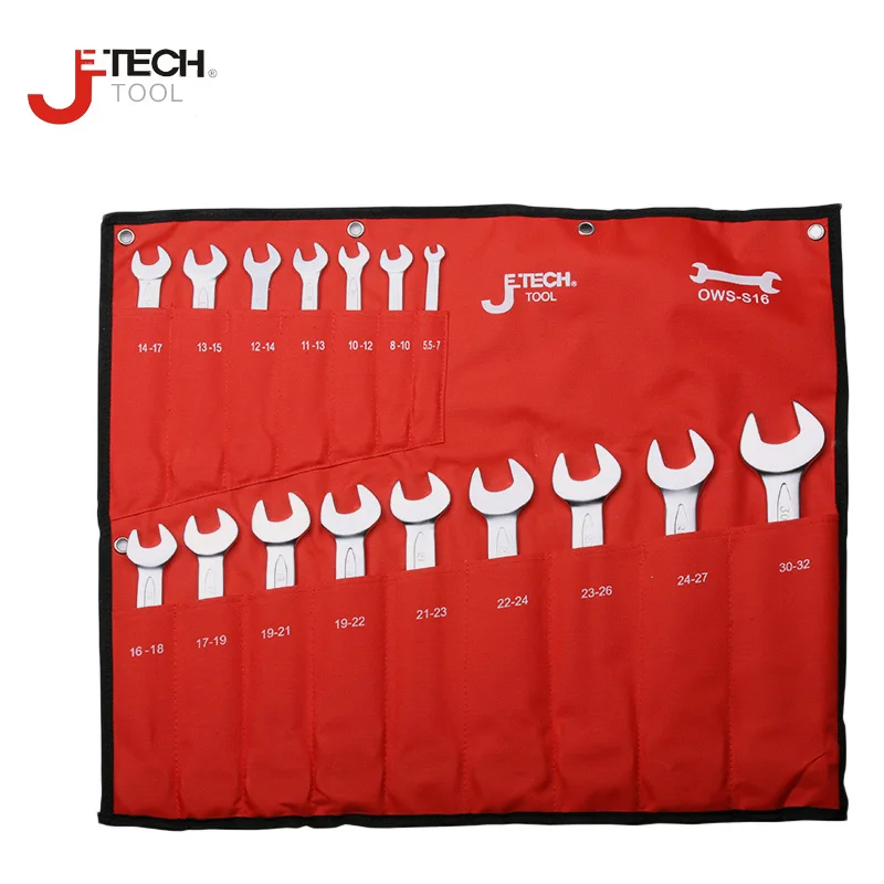 Jetech universal car wrench set kit double end open jaw spanner set
