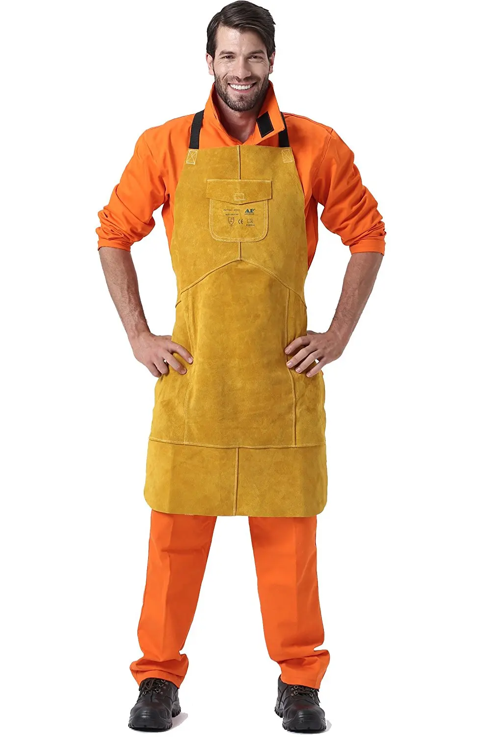 

Professional Leather Welding Apron Welder Protect Clothing Carpenter Blacksmith Garden Cowhide Clothing Leather Working Apron