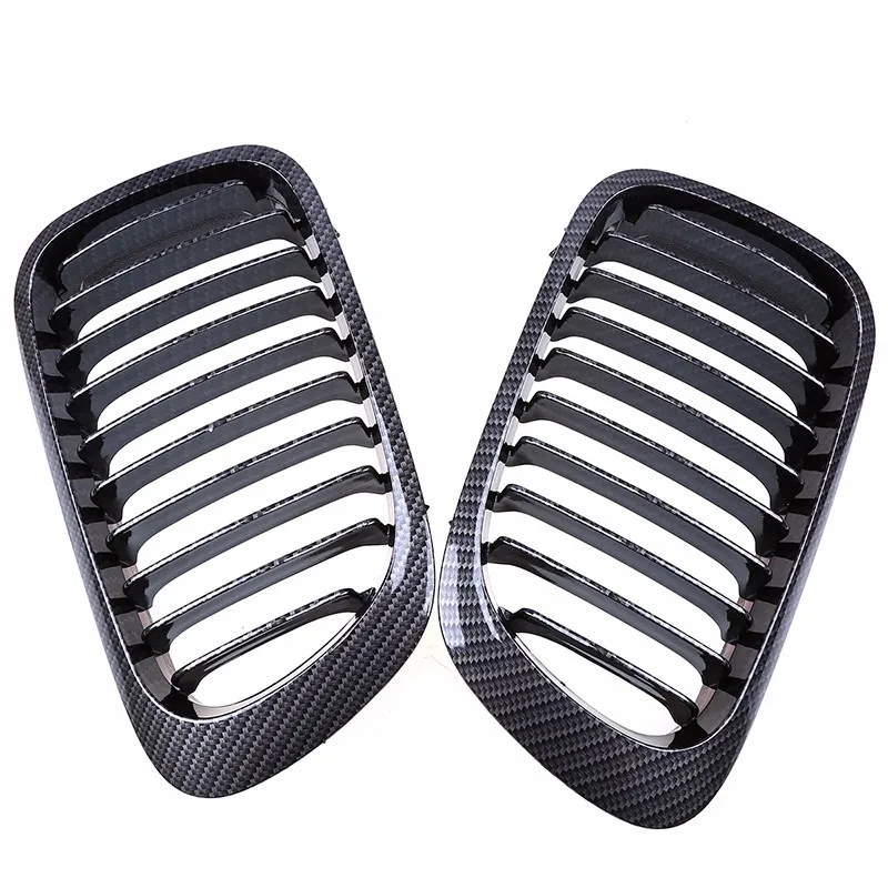 POSSBAY Car Grills Imitation Carbon Fiber Front Kidney Grille for BMW 3-Series BMW M3 328Ci/330Ci Coupe 2000-2007 Car Styling