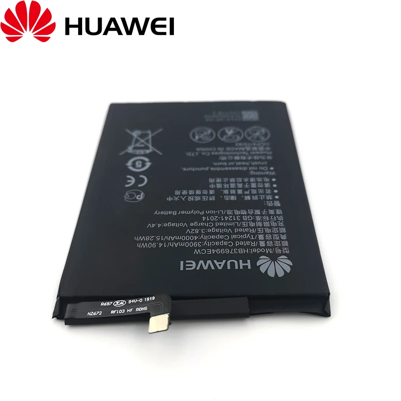 Huawei 4000 мА/ч, HB376994ECW Батарея для huawei Honor V9 Honor 8 Pro DUK-AL20 DUK-TL30 мобильного телефона+ номер для отслеживания