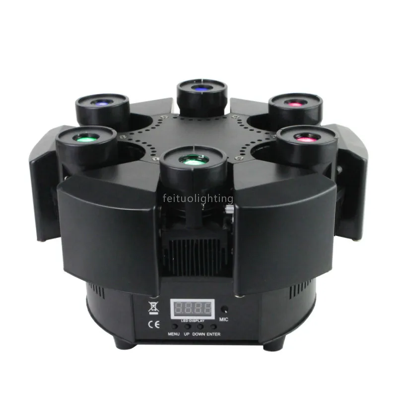 

1pcs 6heads RGB Laser Moving Heads with DMX512 Signal Out/In Port DJ Lighting DMX-512 17/38 Channels Stage Lighting
