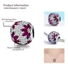 BISAER-abalorio de plata de ley 925 con forma de corazón y copo de nieve, cuentas de cristal de Circonia cúbica, joyería de oro DIY, Regalo para mamá ► Foto 3/6