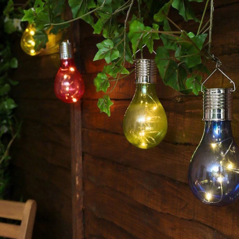 Outdoor LED Solar Light Bulb Outdoor Waterproof Solar Garden LED Light Lamp Bulb Hanging Solar Lights for Garden Decoration (6)