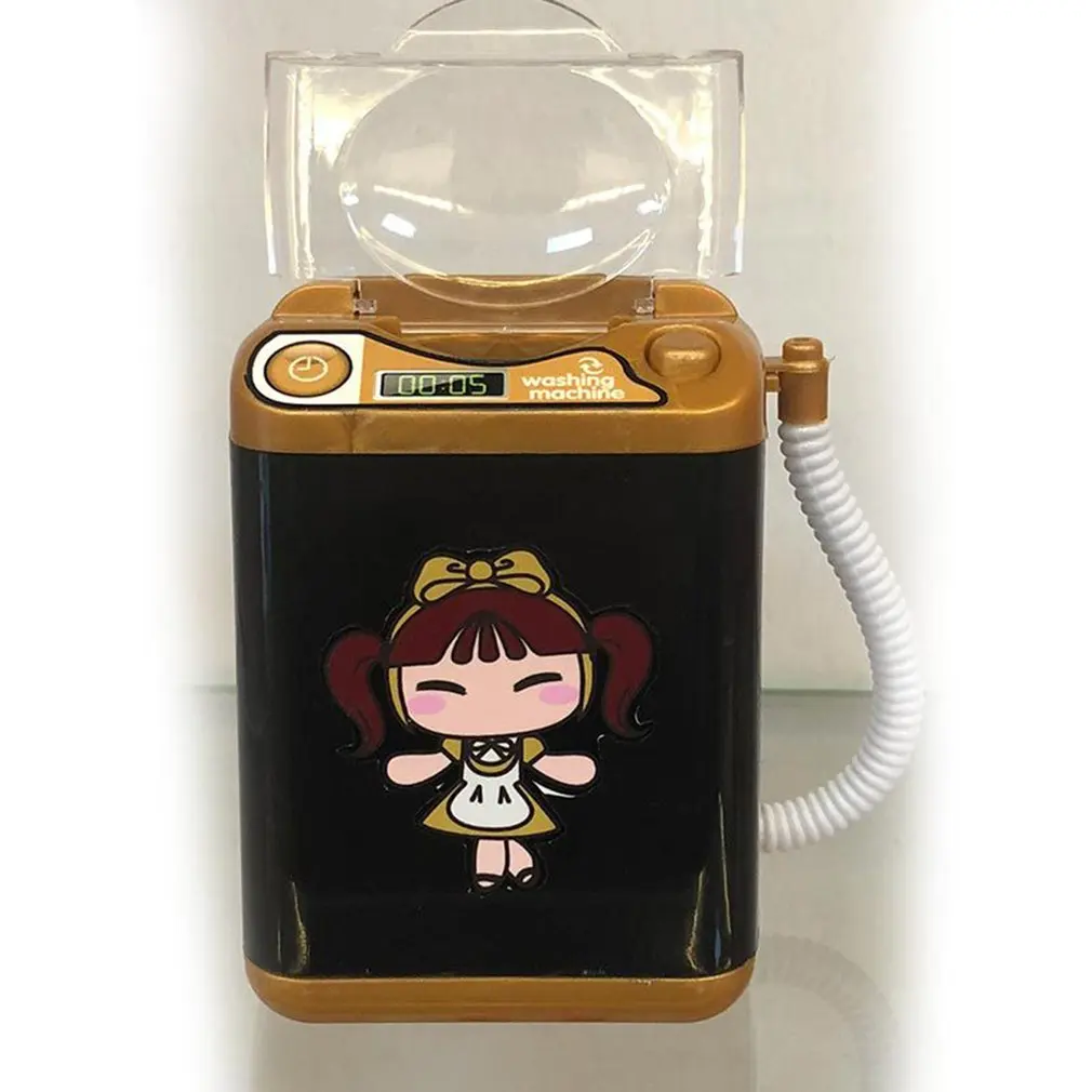 

Mini Electric Washing Machine Dollhouse Toy Very Useful Wash Makeup Brushes Toy