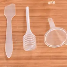 3 шт./компл. мини Пластик маска для лица Stick ложка DIY Воронка флакон-капельница шпатели Совок косметическая упаковка инструменты