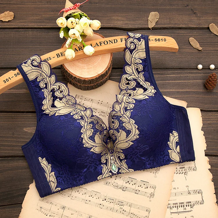 

WeseeLove Wire Free Bra Big Size Push Up Brassiere for Women Vest Lace Plus Size Bras thin cup breathable