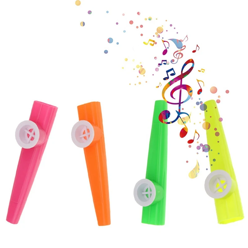 5Pcs/lot Plastic Kazoo Harmonica Mouth Flute Kids Children Party Gift Kid Musical Instrument Wholesale