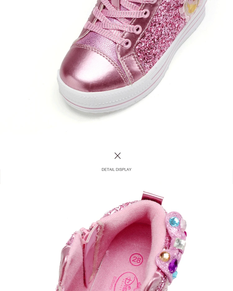 Обувь Принцессы Диснея для девочек; сезон весна-лето; Новая корейская обувь для девочек; нескользящая спортивная обувь для бега; повседневная обувь