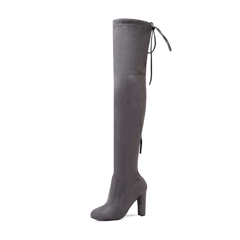 

TXCNMB 2019 Fashion Pointed Toe Over The Knee Boots Sexy Super High Heel Stretch Winter Long Boots women Size 34-43 shoes woman