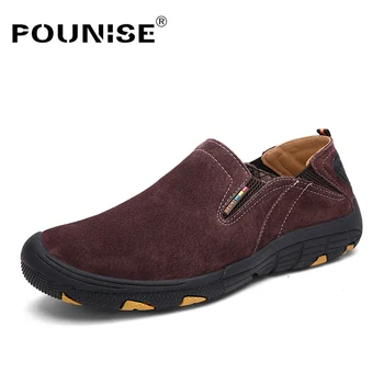 

Brand Genuine Leather Shoes Classic Mens Casual Shoes Spring Breathable Men Loafers Men's Flats Shoes Zapatos Big Sizes 39-48