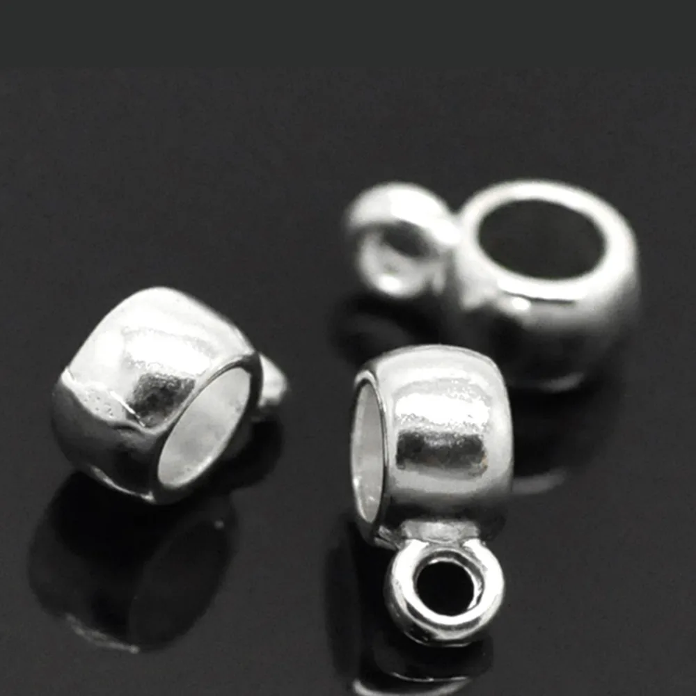 DoreenBeads 25 шт. бусины серебряного цвета 9 мм x 4 (3/8 дюйма 1/8 дюйма) горячая новинка |