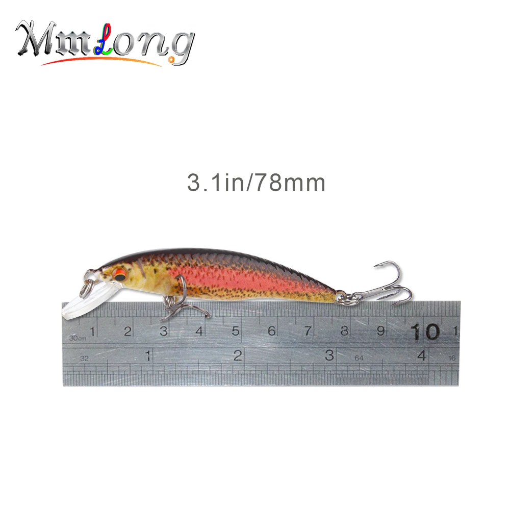 Mmlong 7,8 см, приманка для ловли щуки, искусственная приманка SAH12B 6,9 г, плавающая приманка, рыболовный крючок, воблер, гольян, снасть, pesca