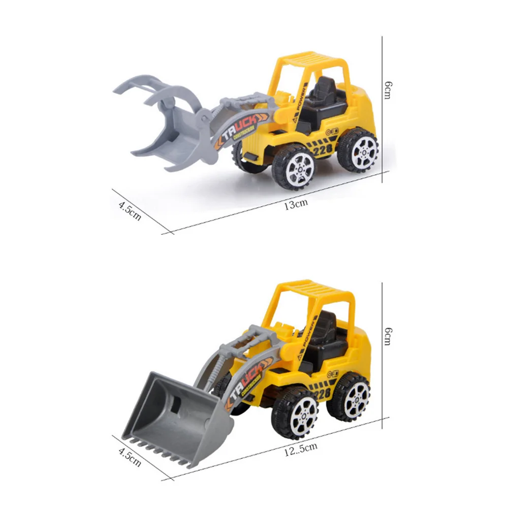 Baby Toys Mini Construction Vehicle Cars Forklift Bulldozer Road Roller Excavator Dump Truck Tractor Toys for 2