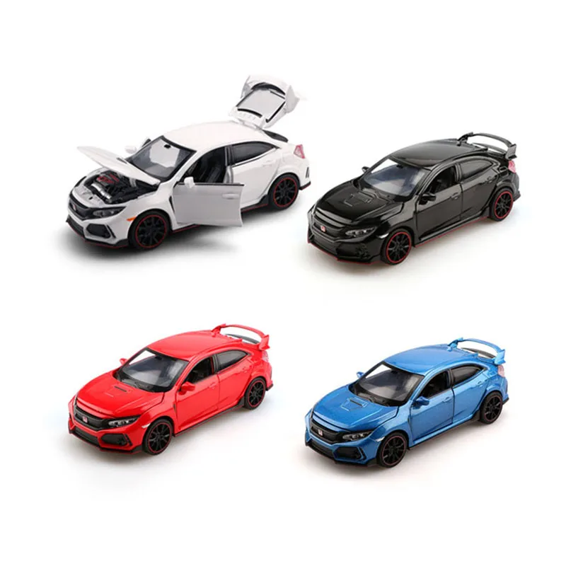 Модель литая автомобиля CIVIC Type R из металлического сплава 1/32 имитация с