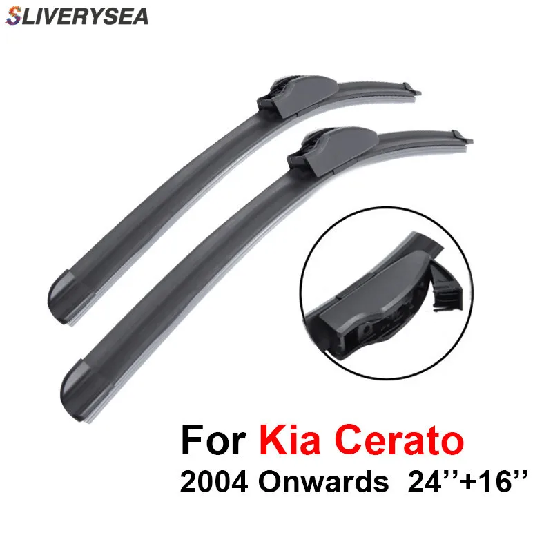 SLIVERYSEA Wiper Blades For KIA Cerato 2004 Onwards 24"+16" High