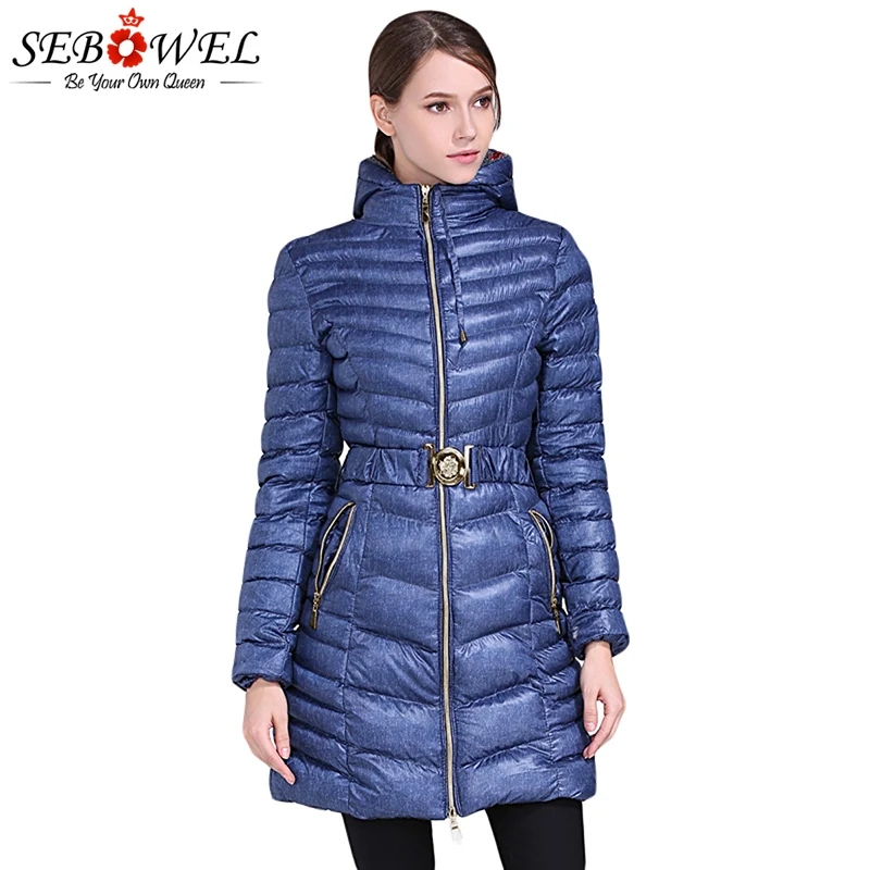 Blue-Hooded-Longline-Winter-Coat-with-Belt-LC85201-4-1 