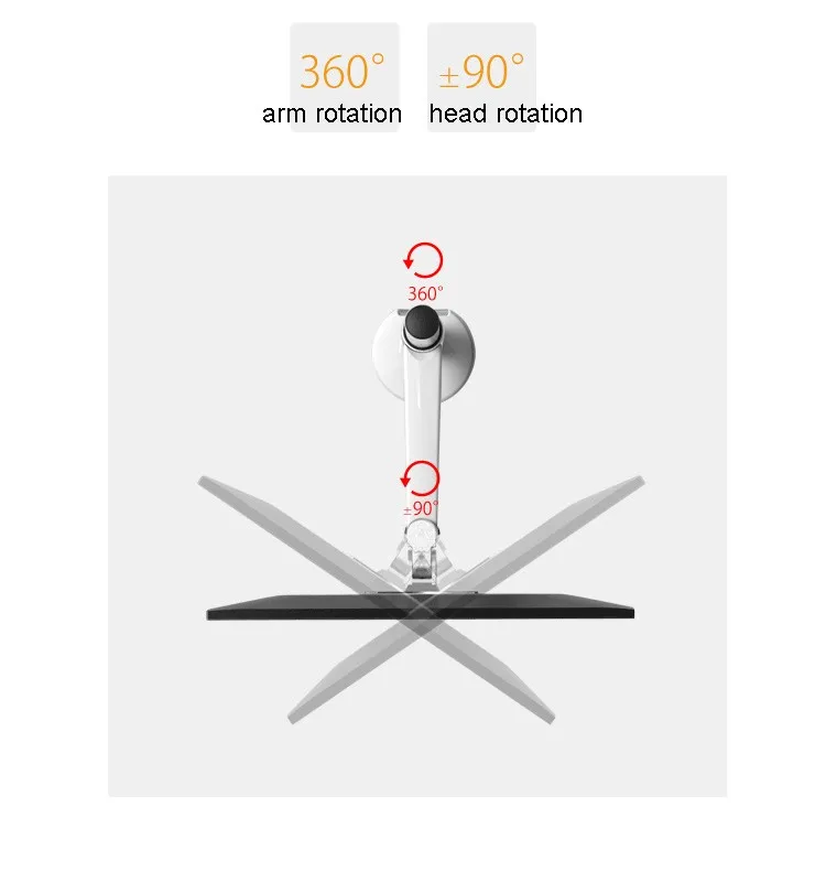 Алюминий сплав двойной Держатели мониторов кронштейн полный движения Мониторы крепление подставка для рук База oa-4