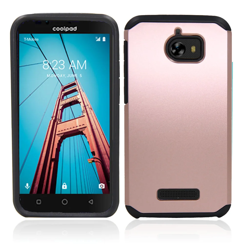 

Dual Layer Hybrid Armor Case For CoolPad Defiant 3632 Shockproof Drop Protective Hard Shell Cover For CoolPad Defiant 3632