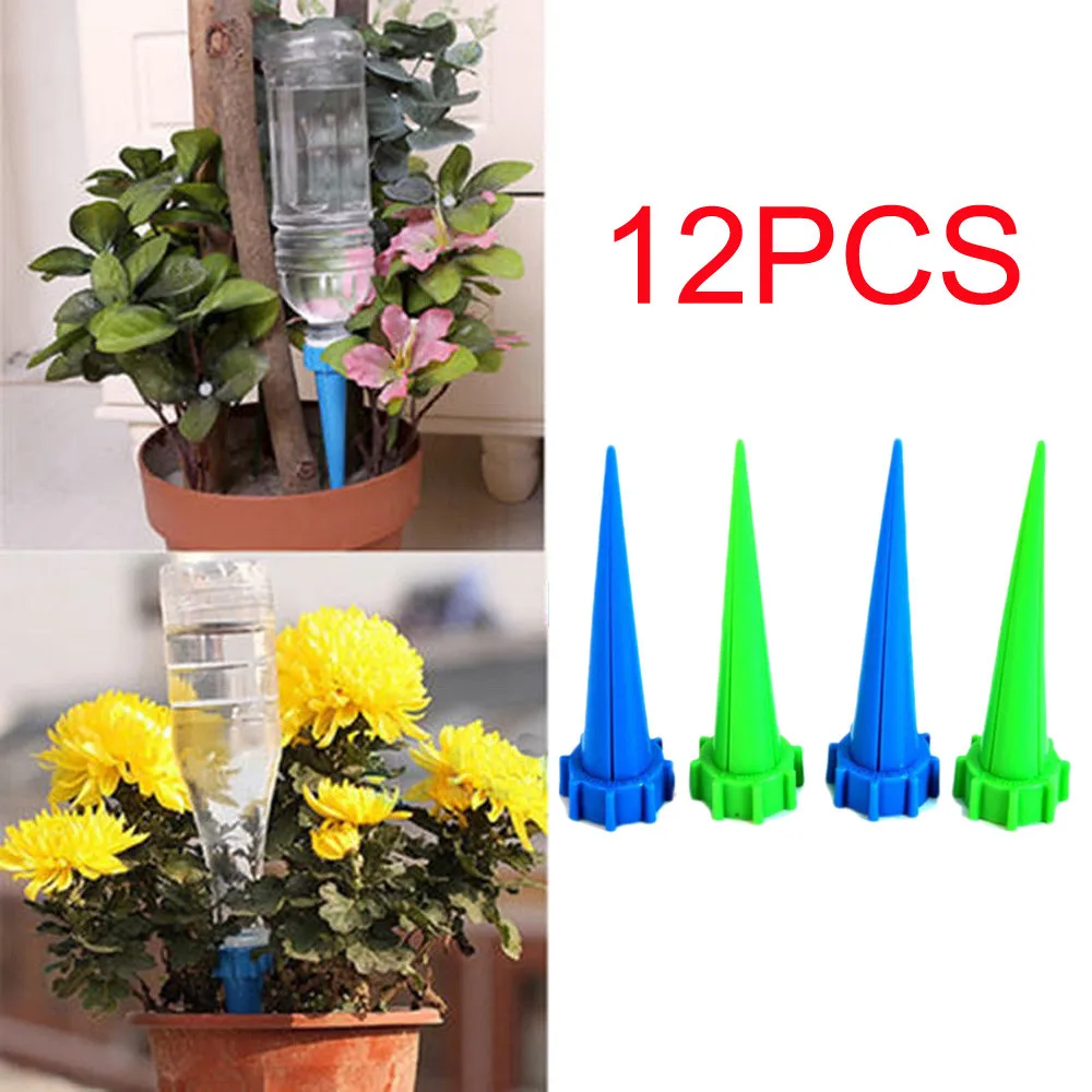 

12 Pcs Garden Automatic Watering Irrigation Kits Plant Flower Water Control Drip Cone Spike Waterer Bottle Irrigation System