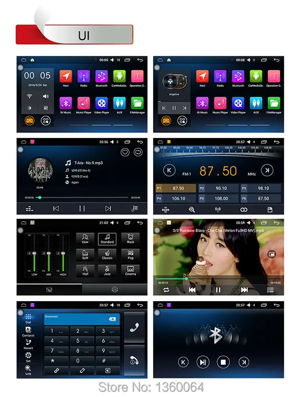 Discount Quad Core Double 2 Din Android 6.0.1 Lollipop 7" Universal Car Radio Head Unit 1024*600 HD Car GPS Navigation+gift camera 16