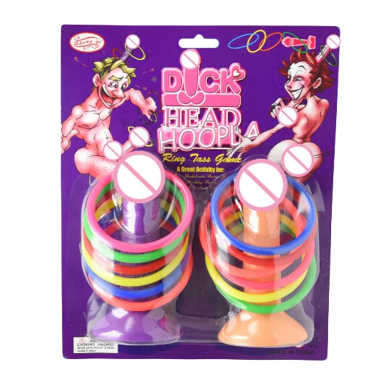 

Dick Willy Head Ring Hoop Toss Hoopla Game Hen Stag Night Party Fun Adult Humor Novelty Gag Toys Random Color