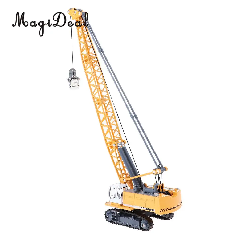 Alloy Diecast 1:87 Scale Crawler Tower Cable Excavator Engineering Vehicle Model Children Boys Toys Gift