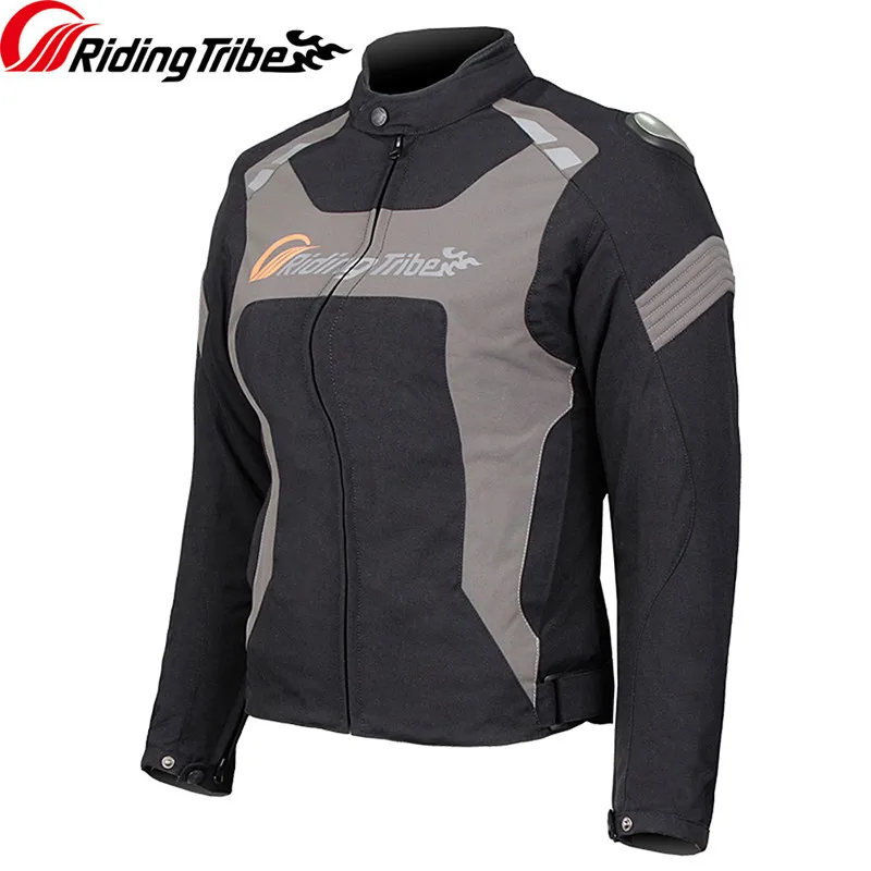 Езда племя мотоциклетная куртка брюки водонепроницаемый лето зима пара защитный костюм Moto Rider Body Armor защитная одежда JK-56 - Цвет: Women - Gray jacket