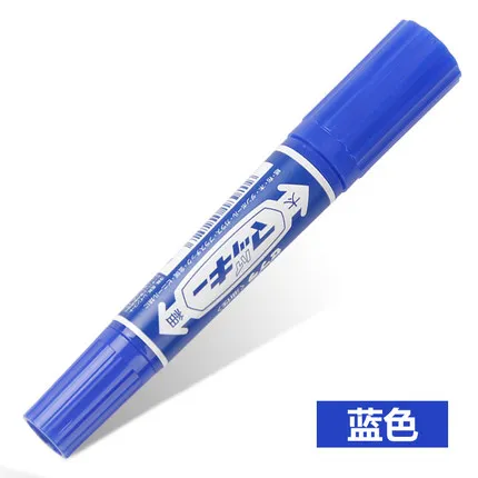 TUNACOCO толстые маркеры Зебра 2 шт маркеры двойная головка художественные маркеры цветные ручки для художественной школы офисные принадлежности Bb1710178 - Цвет: blue thick