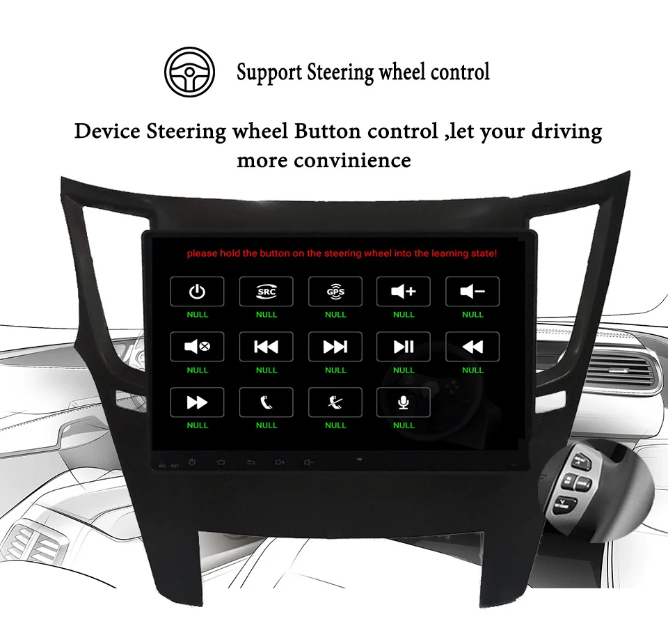 Perfect Android 9.1 Car radio GPS Navigation DVD Tape Recorder Player For Subaru Outback 2009 2010 2011 2012 2013 2014 Auto Audio Stereo 2