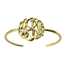 AILIN персонализированный 3D Браслет с монограммой золотого цвета ручной работы 3D начальный браслет имя кулон браслет специальные 3D ювелирные изделия