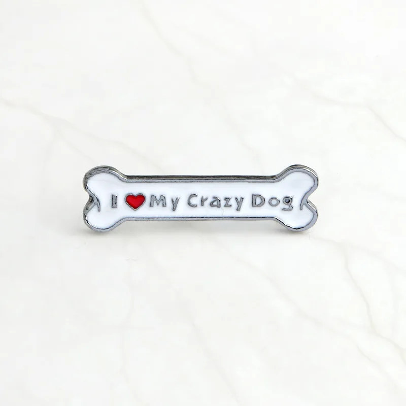 Эмалированная булавка с надписью «I Love My Dog granddog Agility Crazy Dogs», милая мультяшная брошь с костями, ювелирный значок, джинсовая сумка, подарок для собаки, питомца
