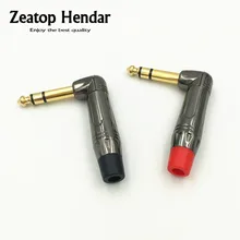 Комплект из 2 предметов, высокое качество 1/" 6,35 мм 3 полюс стерео штекер Джек(под углом 90 градусов) для правый угол 6,35 мм разъем для пайки DIY разъем