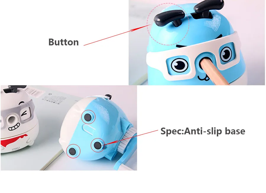 Deli 2018Cute Kawaii Animal Dog Pencil Sharpener Korean Kids School Supplies Stationery Hand Crank mechanical pencil sharpeners